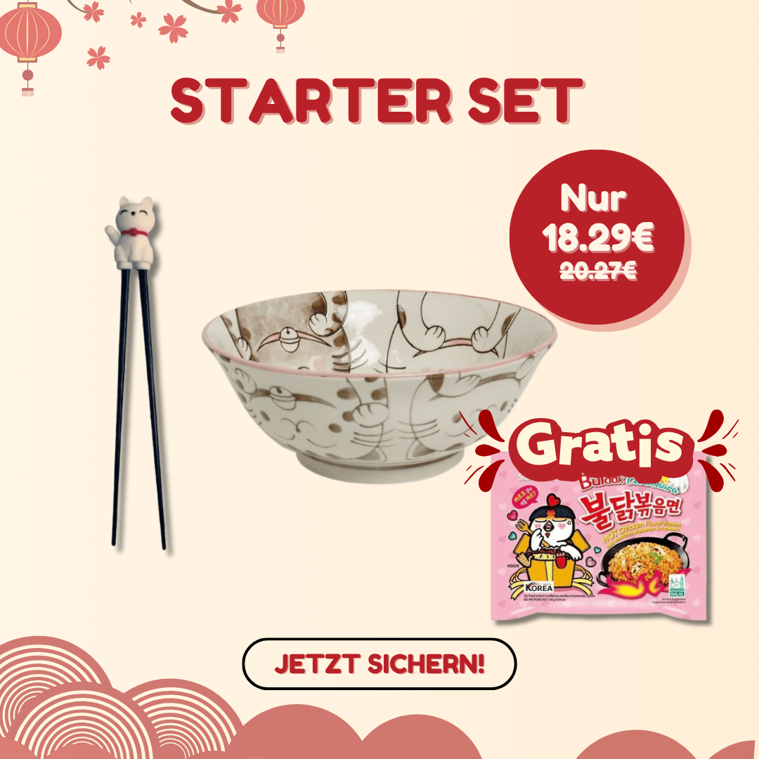 Asia Starter Set mit roter Schüssel - MAOMAO