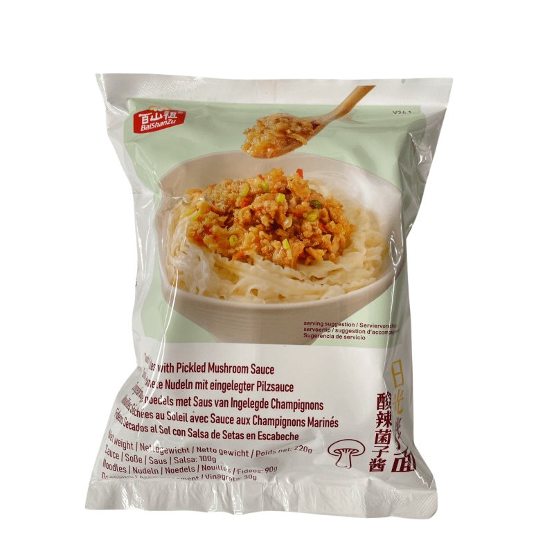 BAI SHAN ZU Sun-Ripened Noodles with Pickled Mushroom Sauce 220g