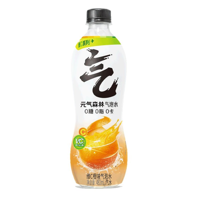CHI FOREST Sprudelwasser Orange Zuckerfrei mit Vitamin C 480ml (EINWEG) - MAOMAO