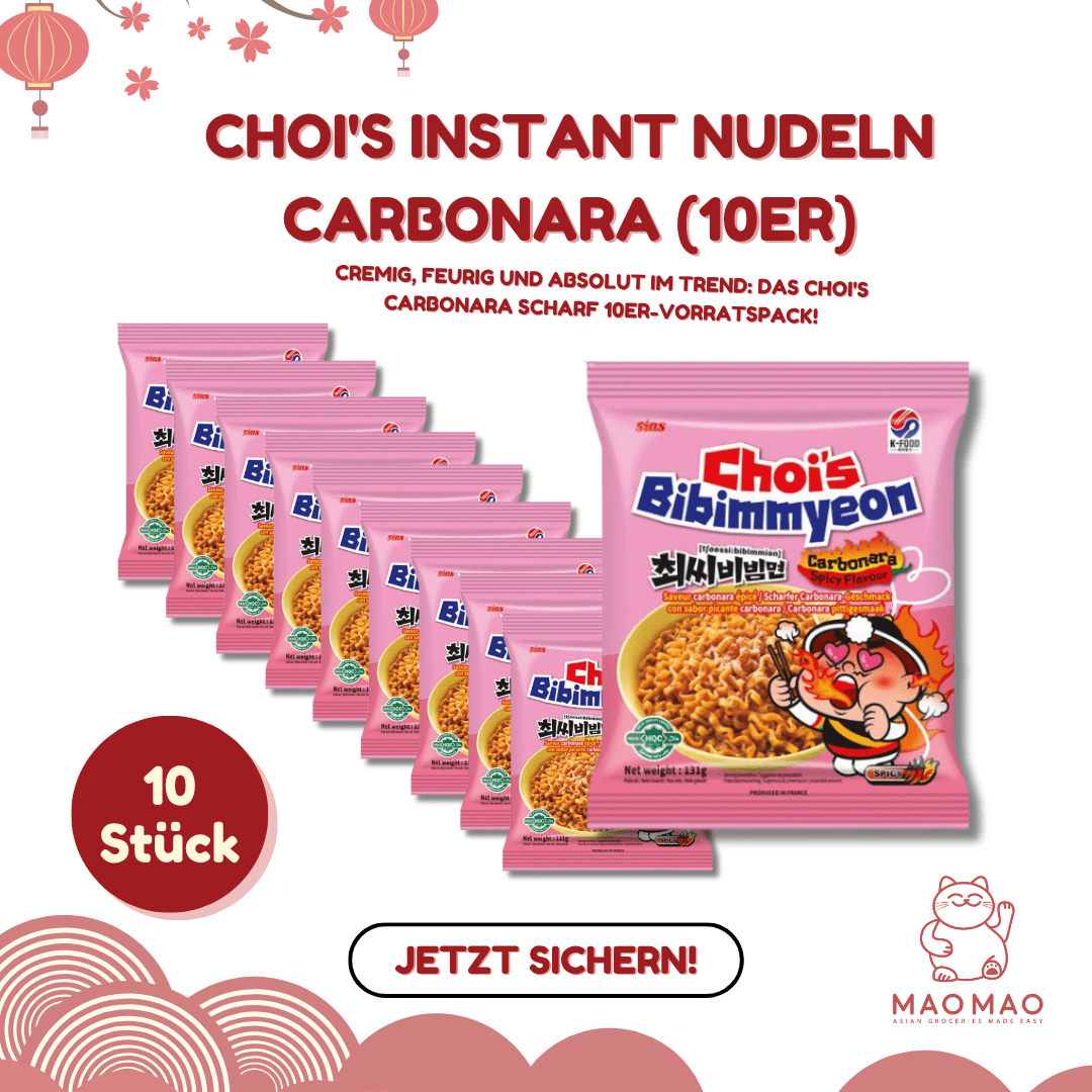 CHOI'S Instant Nudeln Carbonara Set (10er) - MAOMAO