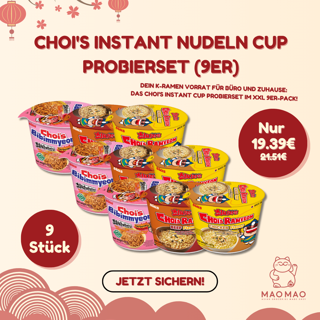 CHOI'S Instant Nudeln Cup Probierset (9er) - MAOMAO