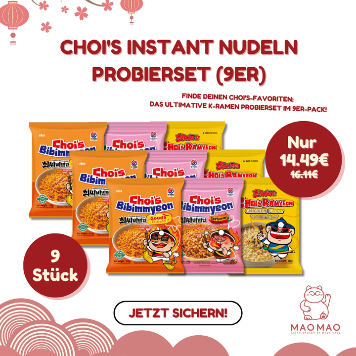 CHOI'S Instant Nudeln Probierset (9er) - MAOMAO
