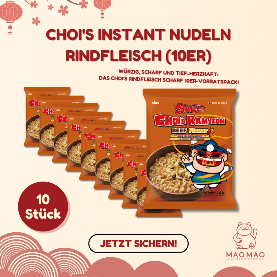 CHOI'S Instant Nudeln Rindfleisch Set (10er) - MAOMAO