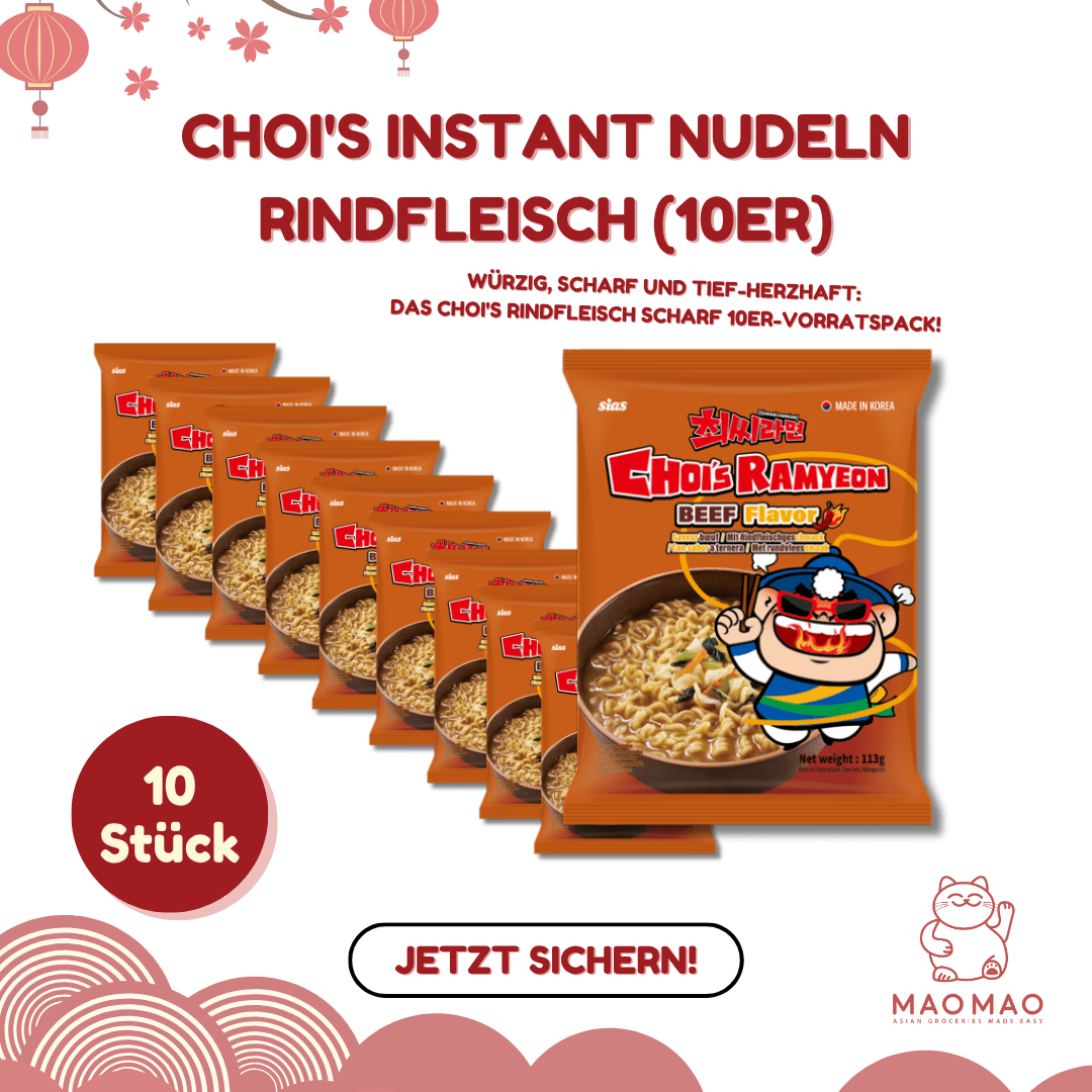 CHOI'S Instant Nudeln Rindfleisch Set (10er) - MAOMAO