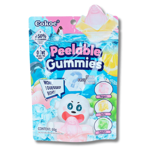 COKOC Peeling Gummis Mischfrucht Soda 60g - MAOMAO