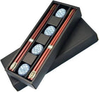 Chopstick Set (4 Pairs of Chopsticks & 4 Ceramic Rests) Bild 2