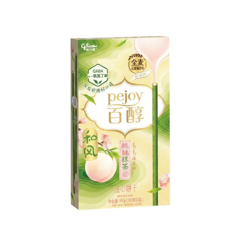 GLICO Pejoy Biscuit Sticks Peach & Matcha 42g