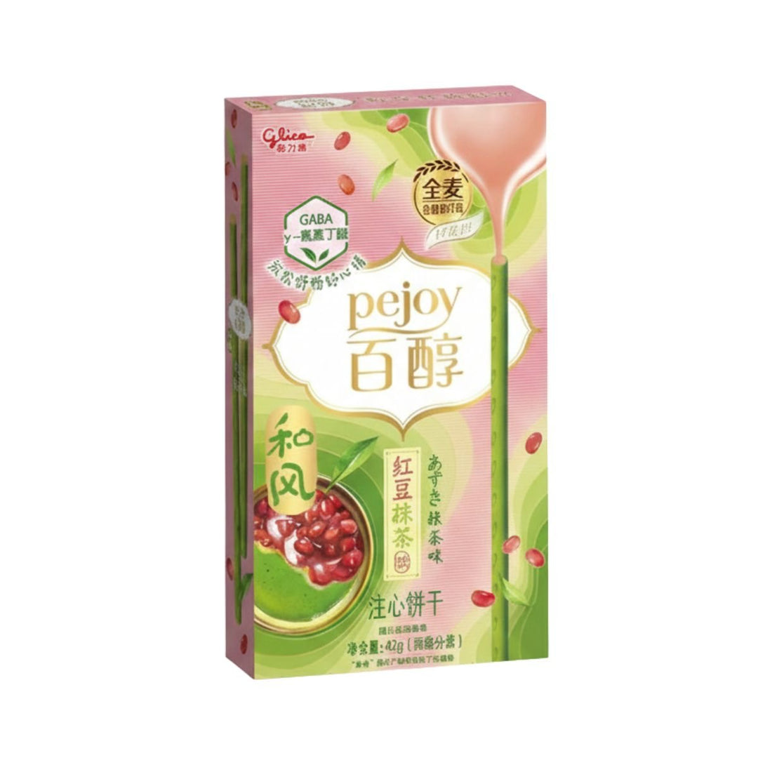 GLICO Pejoy Biscuit Sticks Rote Bohne & Matcha 42g - MAOMAO