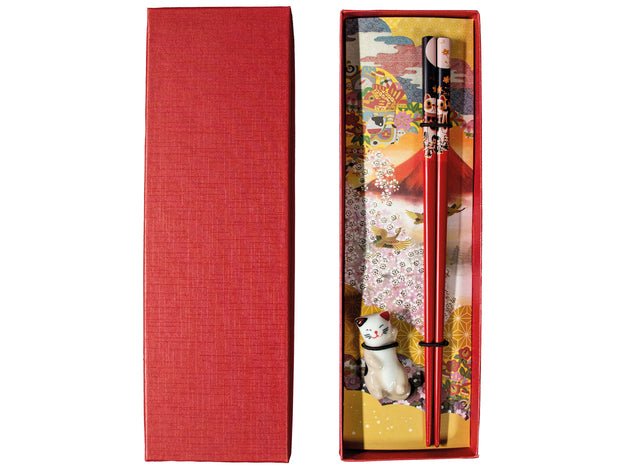 GOLDEN TURTLE Chopsticks & Chopstick Rest Set - A