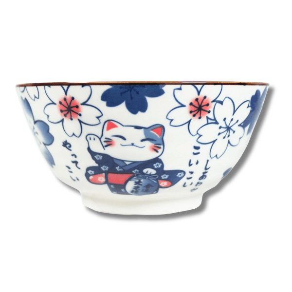 GOLDEN TURTLE Lucky Cat Ceramic Bowl 14.5cm