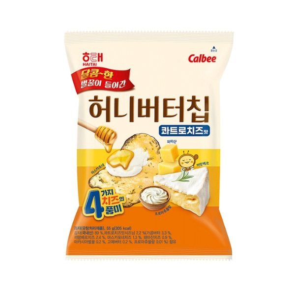 HAITAI Honig Butter Kartoffelchips Quattro 4-Käse 55g