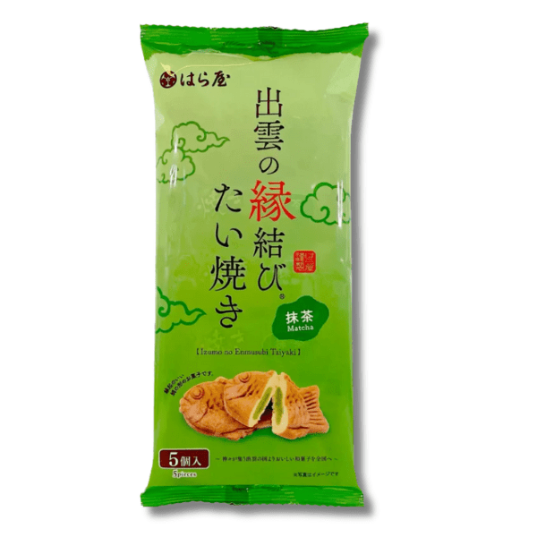 HARAYA Japanese Fish-shaped Cakes (Taiyaki) with Matcha Cream Filling (5 Pieces) 150g