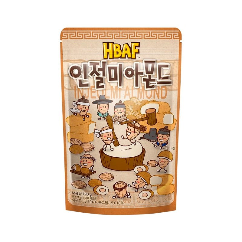 HBAF Mandeln Injeolmi (koreanischer Reiskuchen) 120g - MAOMAO