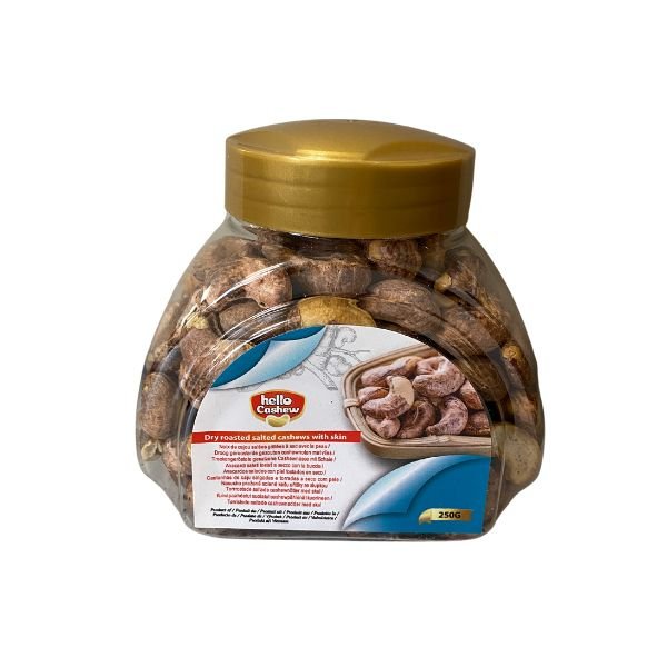 HELLO CASHEW geröstete & gesalzene Cashews mit Haut 250g - MAOMAO