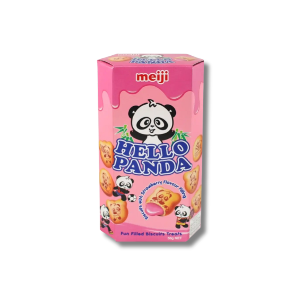 MEIJI Hello Panda Kekse mit Erdbeercremefüllung 47 g
