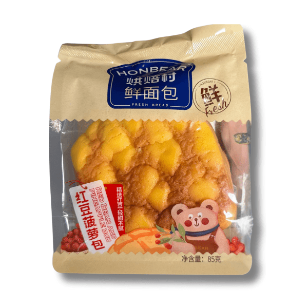 HONBEAR Red Bean & Pineapple Bun 85g