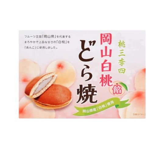 ICHIEIFOODS Weiße Pfirsich Dorayaki 216g - MAOMAO