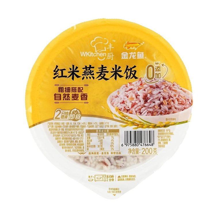 JINLONGYU Arawana Microwave Rice Red Rice & Oat Rice 200g - MAOMAO