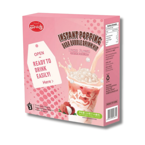 KLKW Lychee Popping Bubble Tea Kit 210 g - MAOMAO