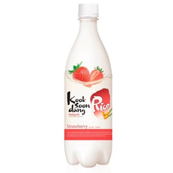 KOOKSOONDANG Makgeolli Rice Wine Strawberry (3% Alc.) 750ml (DISPOSABLE)