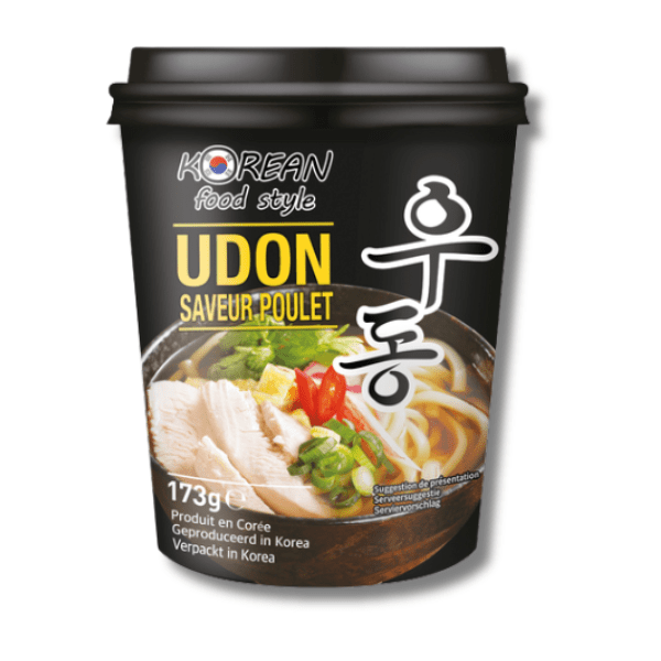 KOREAN FOOD STYLE Instant Udon Noodles with Chicken Flavor 173g