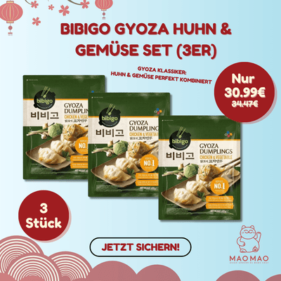 (KW) BIBIGO Gyoza Huhn & Gemüse Vorteilspack (3er)