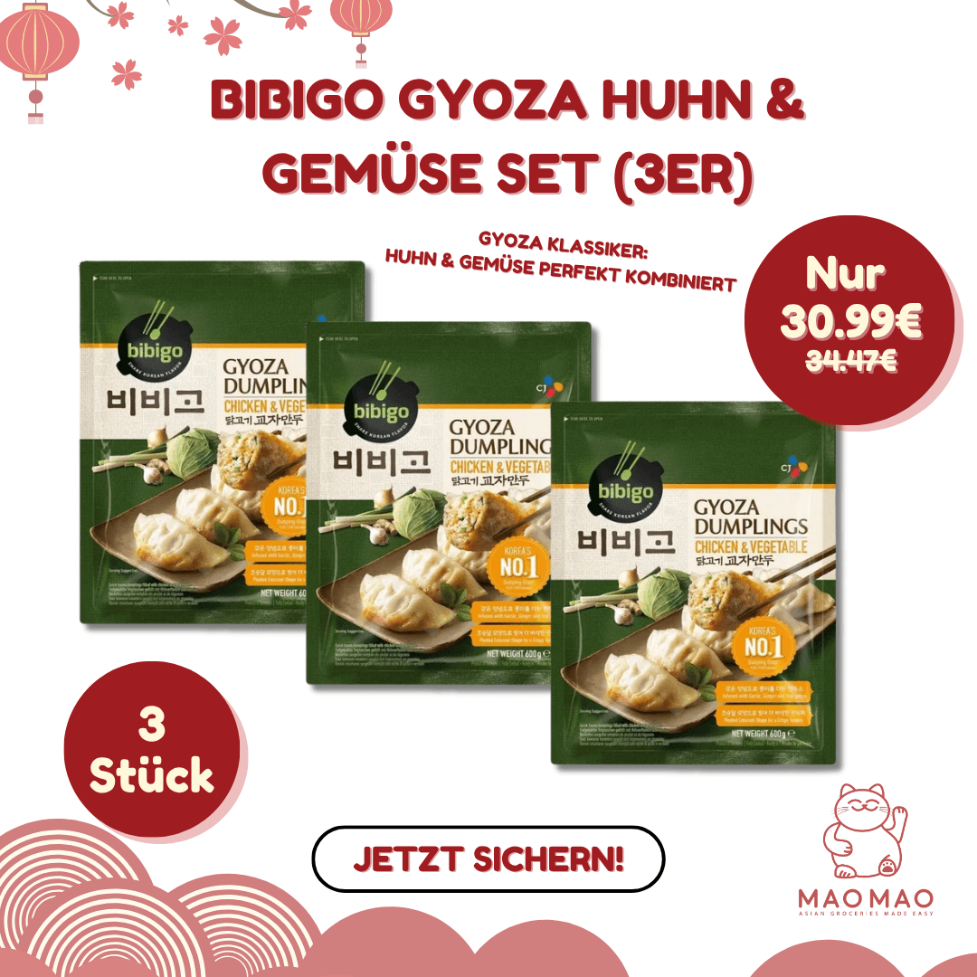 (KW) BIBIGO Gyoza Huhn & Gemüse Vorteilspack (3er) - MAOMAO