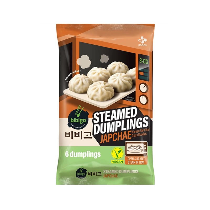 (KW) BIBIGO Vegane Gedämpfte Dumplings Japchae (für Mikrowelle) 168g - MAOMAO