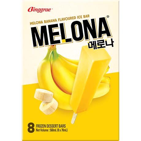 (KW) BINGGRAE Melona Bananen - Eis 560ml (8 x 70ml) - MAOMAO
