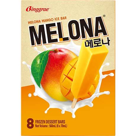 (KW) BINGGRAE Melona Mangoeis 560ml (8 x 70ml)
