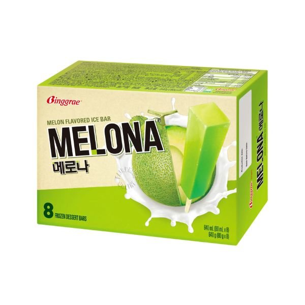 (KW) BINGGRAE Melona Meloneneis 560ml (8 x 70ml) - MAOMAO