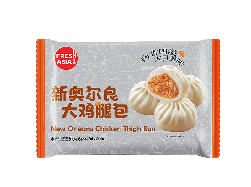 (KW) FRESHASIA Hähnchenschenkel-Bao New Orleans 510g