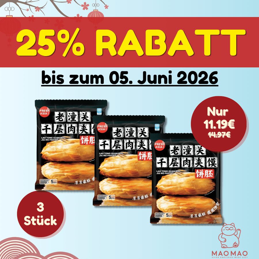 (KW) FRESHASIA Rou Jia Mo Chinesischer Burger Vorteilspack (3er) - MAOMAO