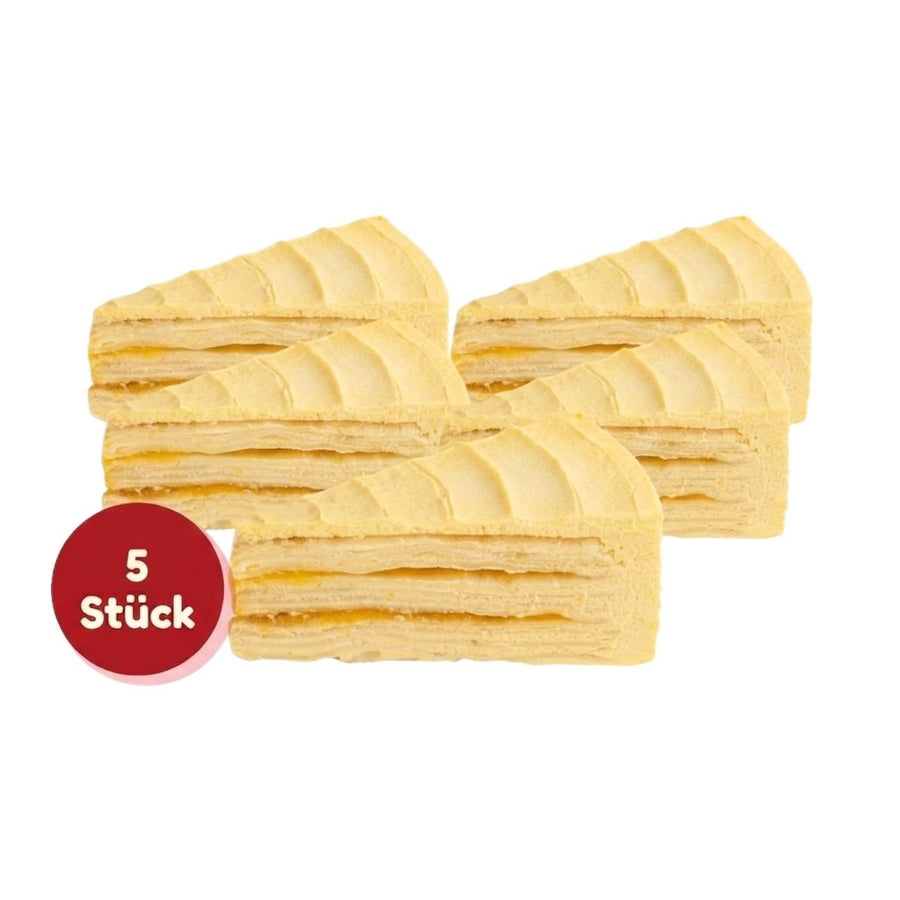 (KW) FRESHASIA Veganer Mango Mille-Crêpe-Kuchen 475g (95g x 5 Stück) - MAOMAO