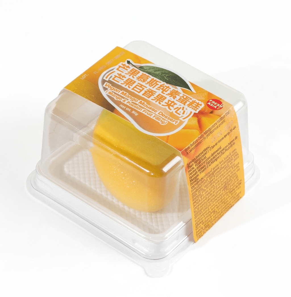 (KW) FRESHASIA Veganes Mango-Mousse mit Mango-Maracuja-Füllung 480g (80g x 6 Stück) - MAOMAO