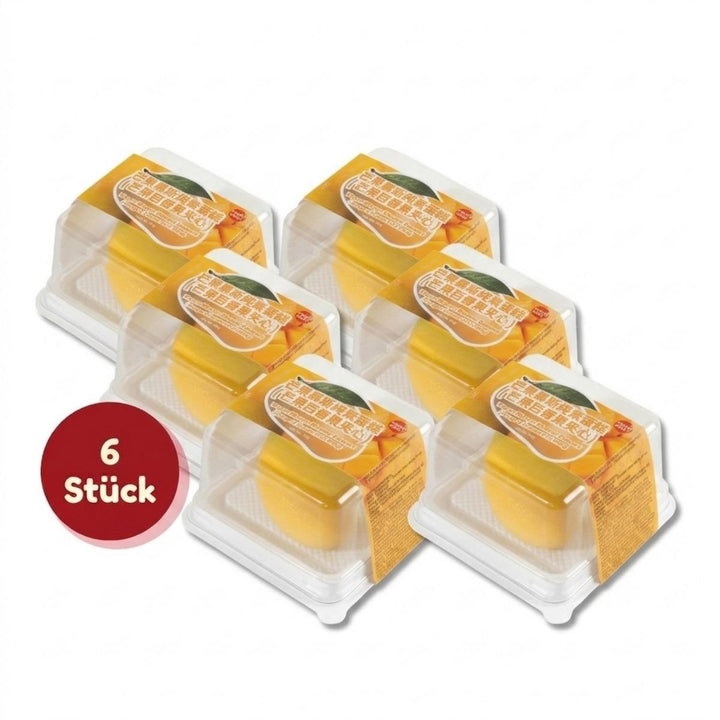 (KW) FRESHASIA Veganes Mango-Mousse mit Mango-Maracuja-Füllung 480g (80g x 6 Stück) - MAOMAO