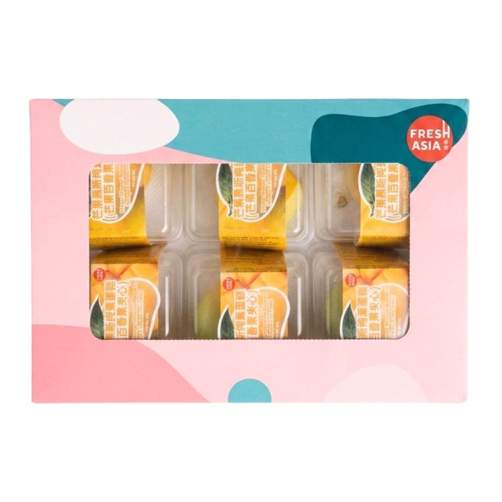 (KW) FRESHASIA Veganes Mango-Mousse mit Mango-Maracuja-Füllung 480g (80g x 6 Stück) - MAOMAO