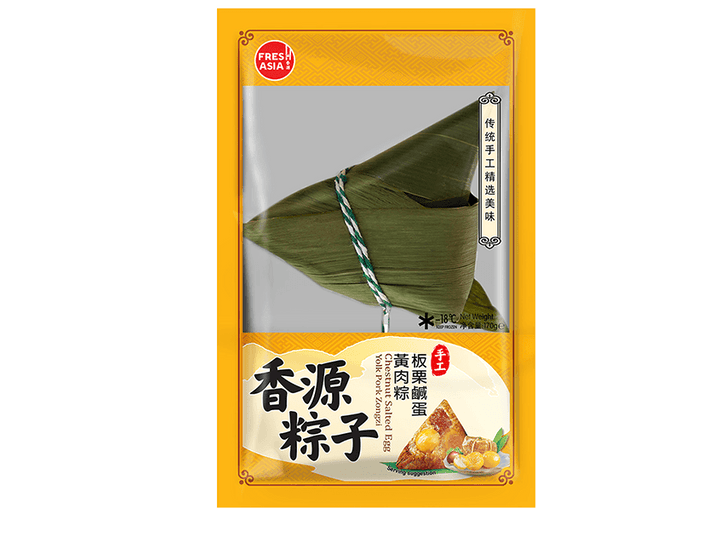 (KW) FRESHASIA Zongzi mit Schweinefleisch, Maronen & gesalzenem Eigelb 170g - MAOMAO