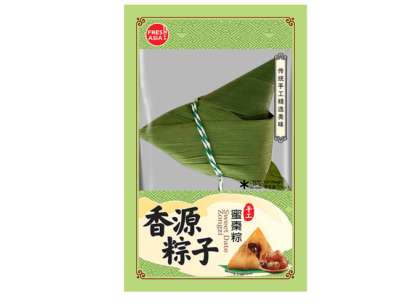 (KW) FRESHASIA Zongzi mit süßen roten Datteln (Klebreis-Dumpling) 170g - MAOMAO