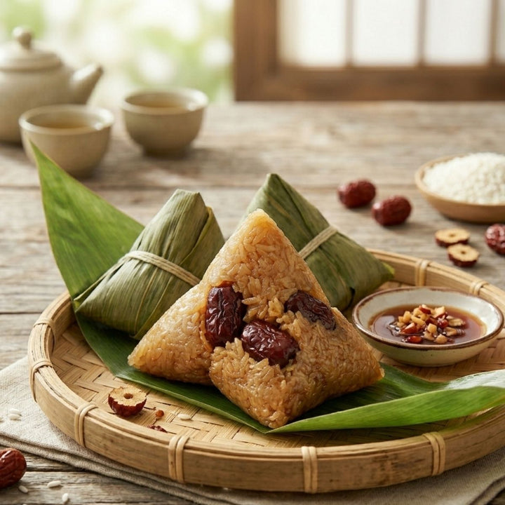 (KW) FRESHASIA Zongzi Reisbällchen mit süßen roten Datteln 170g - MAOMAO