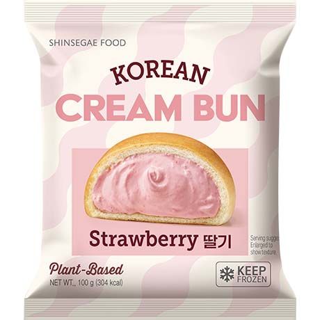 (KW) SHINSEGAE FOOD Koreanische Cream Buns Erdbeere (Vegan) 100g - MAOMAO