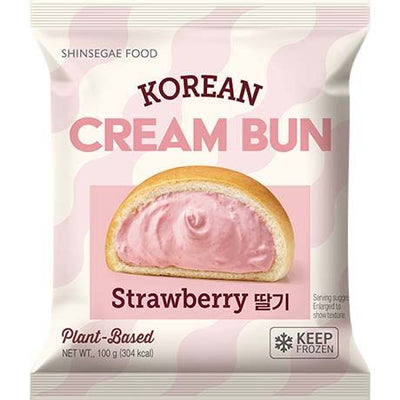 (KW) SHINSEGAE FOOD Koreanische Cream Buns Erdbeere (Vegan) 100g