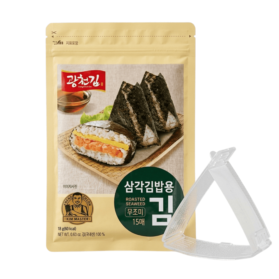 KWANGCHEON Nori-Blätter für Dreiecks-Gimbap mit Förmchen 18g - MAOMAO