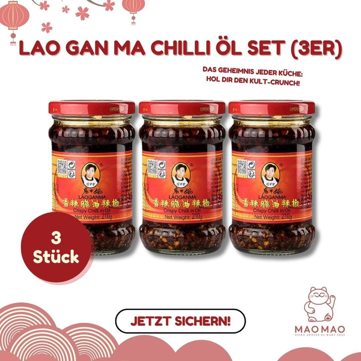 LAO GAN MA Chilli Öl Set (3er) - MAOMAO