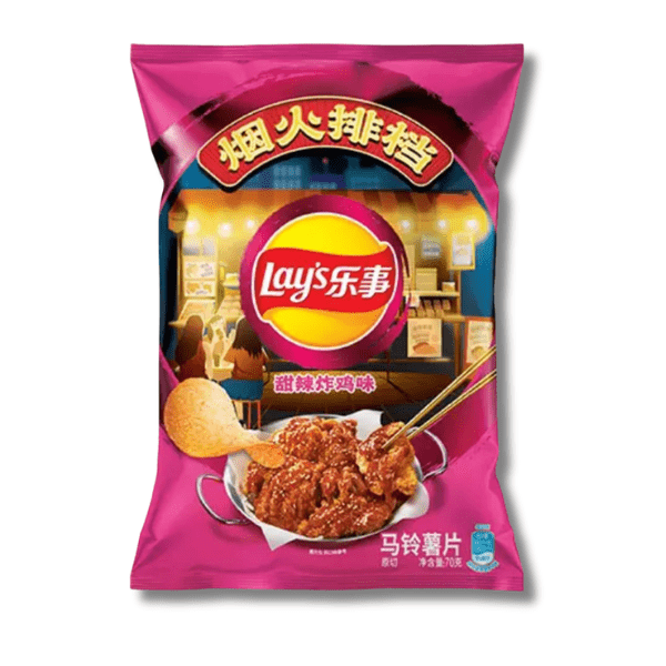 LAY’S Kartoffelchips mit süß - scharfem Hühnergeschmack 70 g - MAOMAO