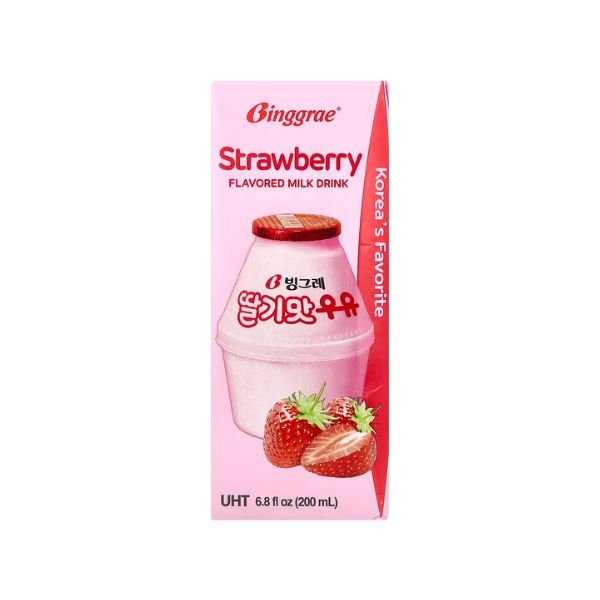 LIMITED: BINGGRAE Strawberry Milk 200ml - 2 pcs Max per order