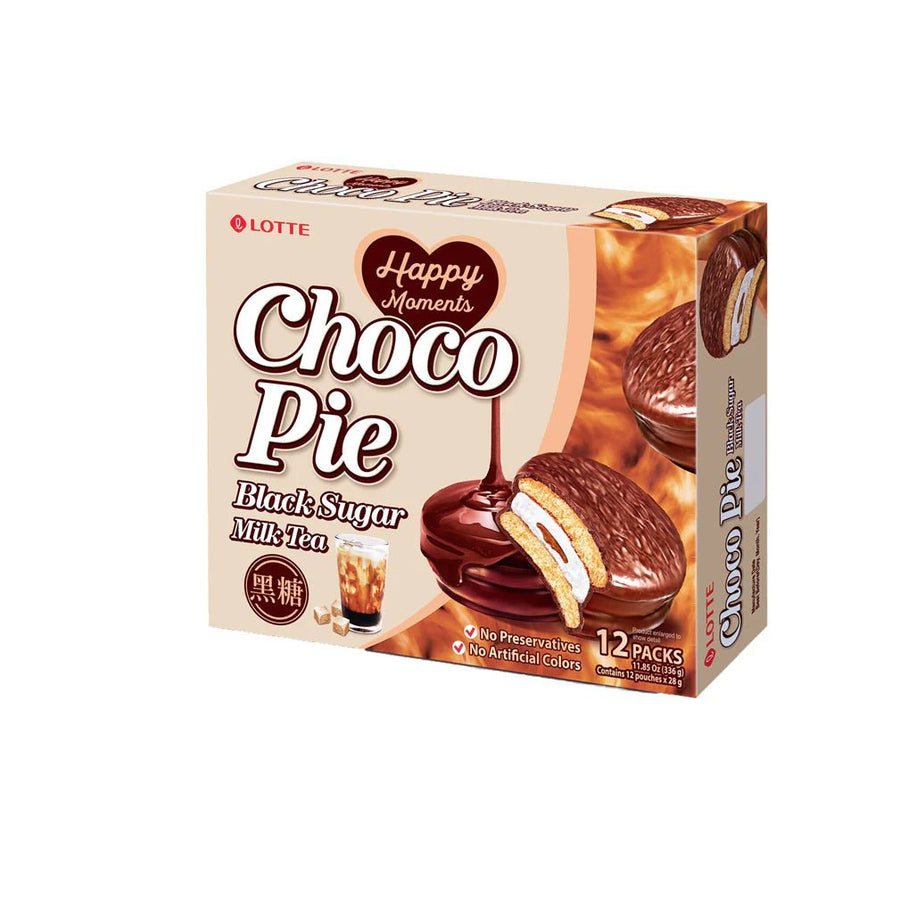 LOTTE Chocopie Brauner Zucker Milchtee 336g (12x28g) - MAOMAO