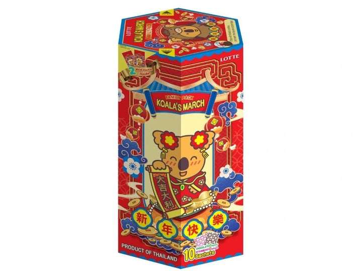 LOTTE Koala's March Biskuit Neujahrs Edition Schokolade & Erdbeere 195g - MAOMAO