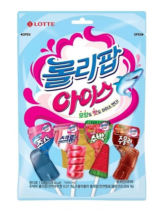 LOTTE Lollipop Ice Candy (4 Geschmacksrichtungen) 132g (12 Stück) - MAOMAO