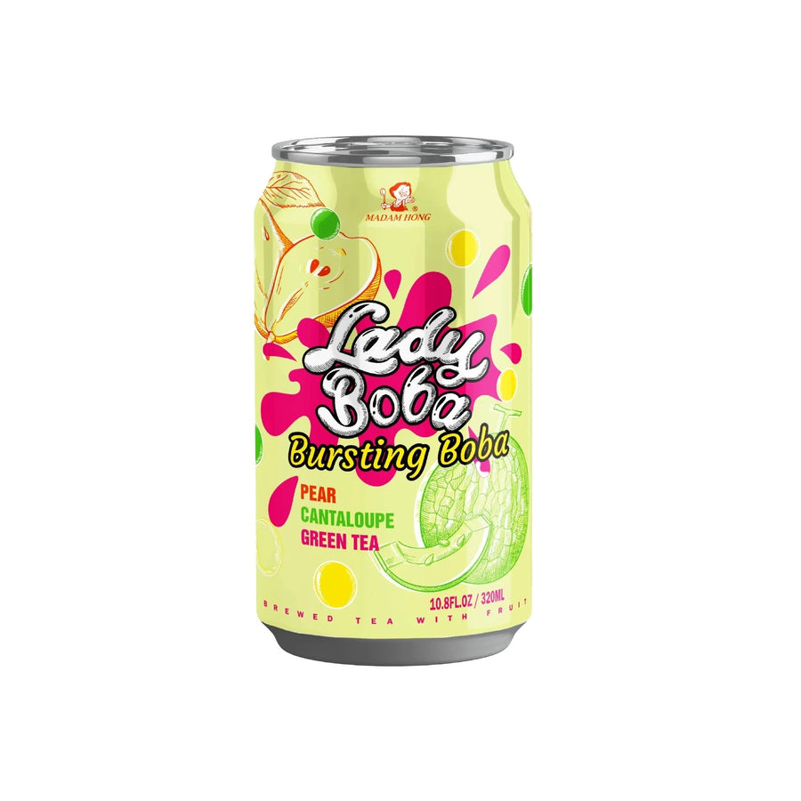 MADAM HONG Lady Boba Birne & Cantaloupe Grüner Tee 320ml (EINWEG) - MAOMAO